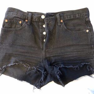 Levi's 501 Black Cutoff Shorts